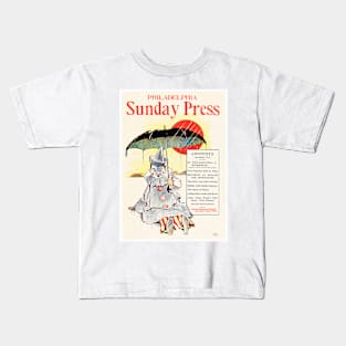 PHILADELPHIA SUNDAY PRESS Cover 1896 by American Artist George Reiter Brill Kids T-Shirt